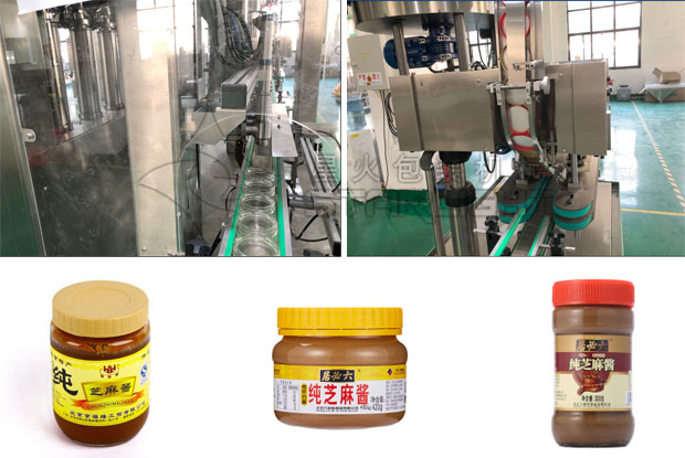 星火芝麻醬自動(dòng)灌裝機(jī)設(shè)備展示