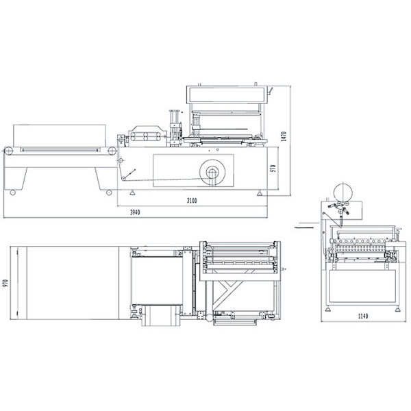 GB-600全自動滾邊封切熱收縮包裝機平面設(shè)計圖